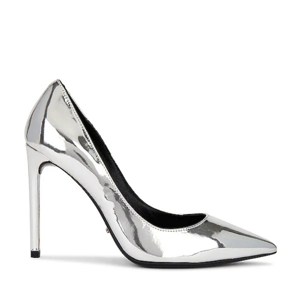 Toni Bianco Anja Metallic Silver Stiletto Heel Pumps Size 8.5 - Picture 3 of 15